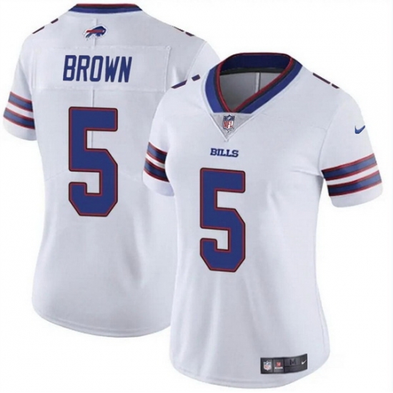 Women Buffalo Bills 5 Anthony Brown White Vapor Stitched Football Jersey Women Buffalo Bills 5 Anthony Brown White Vapor Stitched Football Jersey