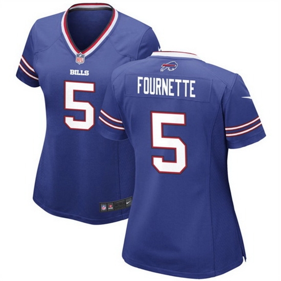 Women Buffalo Bills 5 Leonard Fournette Blue Stitched Football Jersey 28Run Small 29 Women Buffalo Bills 5 Leonard Fournette Blue Stitched Football Jersey 28Run Small 29