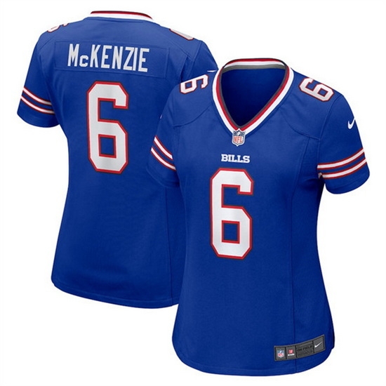 Women Buffalo Bills 6 Isaiah McKenzie Royal Stitched Game Jersey Women Buffalo Bills 6 Isaiah McKenzie Royal Stitched Game Jersey