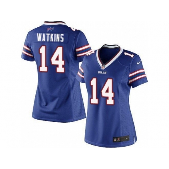 Women Nike Buffalo Bills #14 Sammy Watkins Blue NFL Jerseys Women Nike Buffalo Bills #14 Sammy Watkins Blue NFL Jerseys