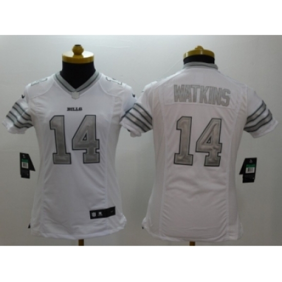 Women Nike Buffalo Bills #14 Sammy Watkins Platinum White Jerseys Women Nike Buffalo Bills #14 Sammy Watkins Platinum White Jerseys
