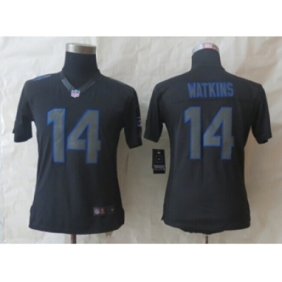 Women Nike Buffalo Bills #14 Watkins Black Jerseys(Impact Limited) Women Nike Buffalo Bills #14 Watkins Black Jerseys(Impact Limited)