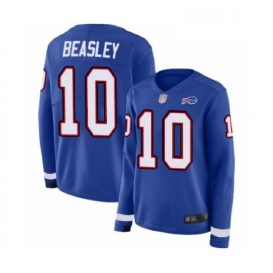 Womens Buffalo Bills 10 Cole Beasley Limited Royal Blue Therma Long Sleeve Football Jersey Womens Buffalo Bills 10 Cole Beasley Limited Royal Blue Therma Long Sleeve Football Jersey