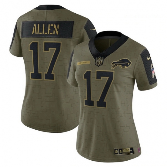 Women's Buffalo Bills Josh Allen Nike Olive 2021 Salute To Service Limited Player Jersey Women's Buffalo Bills Josh Allen Nike Olive 2021 Salute To Service Limited Player Jersey