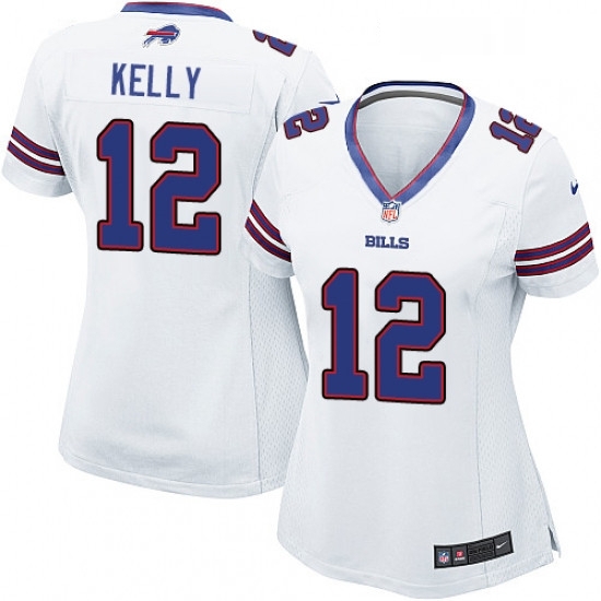 Womens Nike Buffalo Bills 12 Jim Kelly Game White NFL Jersey Womens Nike Buffalo Bills 12 Jim Kelly Game White NFL Jersey