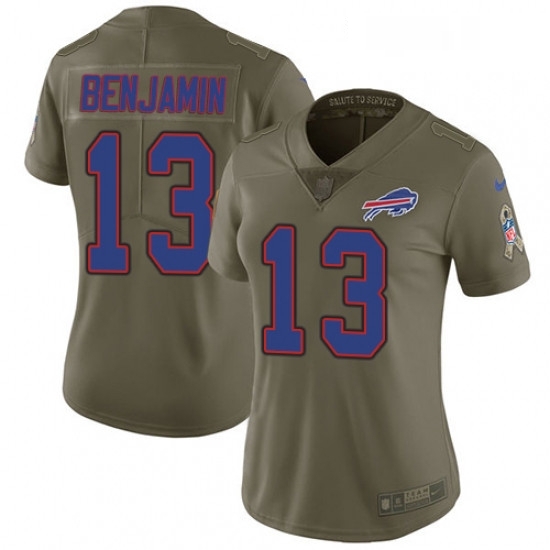Womens Nike Buffalo Bills 13 Kelvin Benjamin Limited Olive 2017 Salute to Service NFL Jersey Womens Nike Buffalo Bills 13 Kelvin Benjamin Limited Olive 2017 Salute to Service NFL Jersey