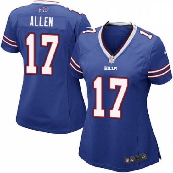 Womens Nike Buffalo Bills 17 Josh Allen Game Royal Blue Team Color NFL Jersey Womens Nike Buffalo Bills 17 Josh Allen Game Royal Blue Team Color NFL Jersey