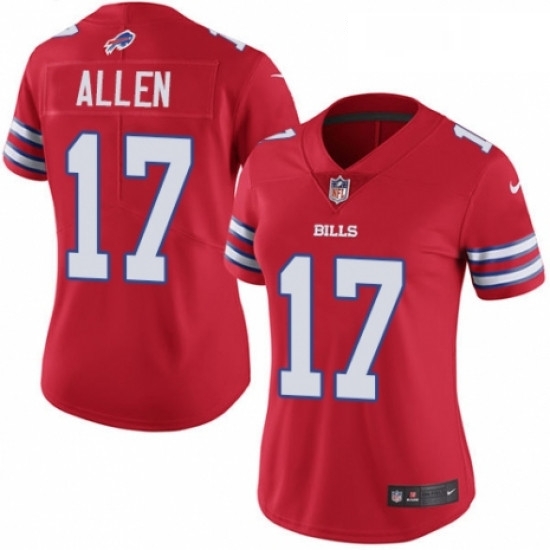 Womens Nike Buffalo Bills 17 Josh Allen Limited Red Rush Vapor Untouchable NFL Jersey Womens Nike Buffalo Bills 17 Josh Allen Limited Red Rush Vapor Untouchable NFL Jersey