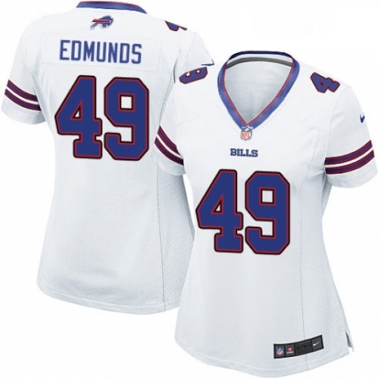 Womens Nike Buffalo Bills 49 Tremaine Edmunds Game White NFL Jersey Womens Nike Buffalo Bills 49 Tremaine Edmunds Game White NFL Jersey