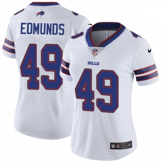 Womens Nike Buffalo Bills 49 Tremaine Edmunds White Vapor Untouchable Limited Player NFL Jersey Womens Nike Buffalo Bills 49 Tremaine Edmunds White Vapor Untouchable Limited Player NFL Jersey