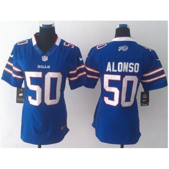Women's Nike Buffalo Bills #50 Kiko Alonso Royal Blue Team Color Stitched NFL Limited Jersey Women's Nike Buffalo Bills #50 Kiko Alonso Royal Blue Team Color Stitched NFL Limited Jersey