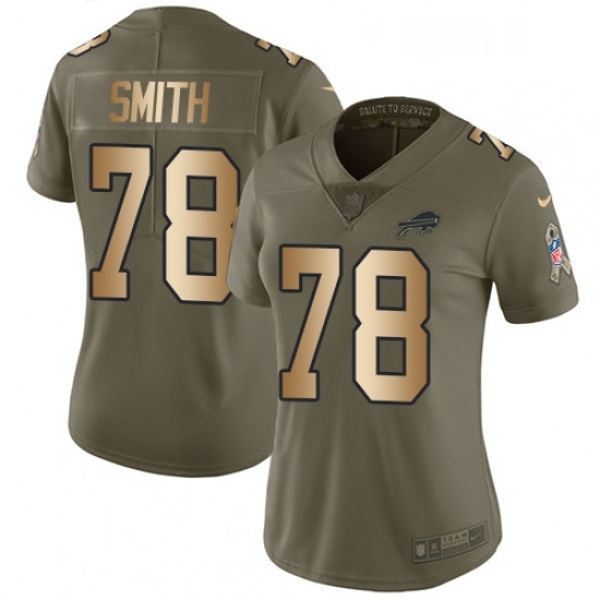 Womens Nike Buffalo Bills 78 Bruce Smith Limited OliveGold 2017 Salute to Service NFL Jersey Womens Nike Buffalo Bills 78 Bruce Smith Limited OliveGold 2017 Salute to Service NFL Jersey