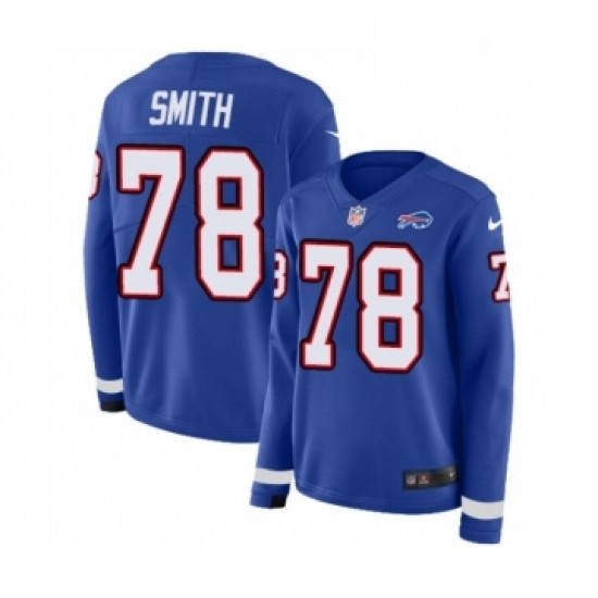 Womens Nike Buffalo Bills 78 Bruce Smith Limited Royal Blue Therma Long Sleeve NFL Jersey Womens Nike Buffalo Bills 78 Bruce Smith Limited Royal Blue Therma Long Sleeve NFL Jersey