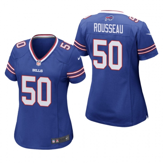Women Nike Buffalo Bills Gregory Rousseau 50 Blue Vapor Limited Jersey Women Nike Buffalo Bills Gregory Rousseau 50 Blue Vapor Limited Jersey