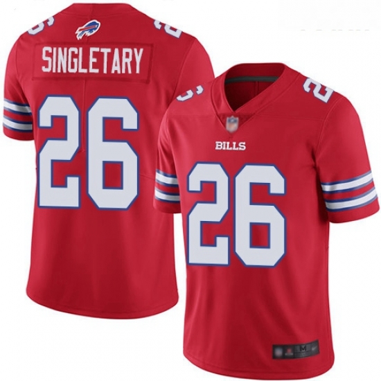 Bills #26 Devin Singletary Red Youth Stitched Football Limited Rush Jersey Bills #26 Devin Singletary Red Youth Stitched Football Limited Rush Jersey