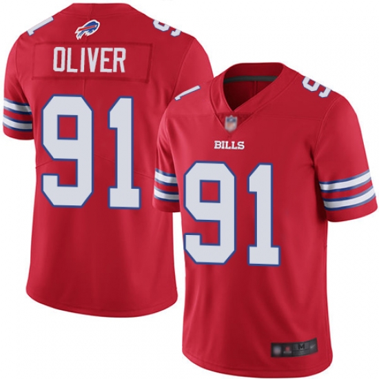 Nike Bills 91 Ed Oliver Red Youth Color Rush Limited Jersey Nike Bills 91 Ed Oliver Red Youth Color Rush Limited Jersey