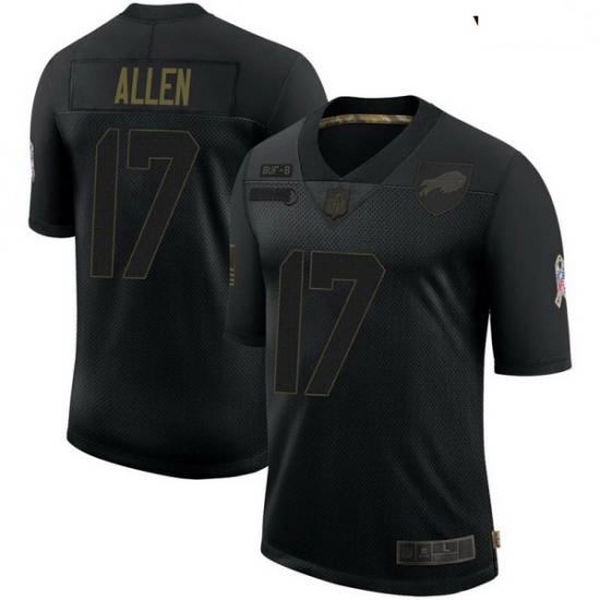 Youth Buffalo Bills 17 Josh Allen Black Limited 2020 Salute To Service Jersey Youth Buffalo Bills 17 Josh Allen Black Limited 2020 Salute To Service Jersey