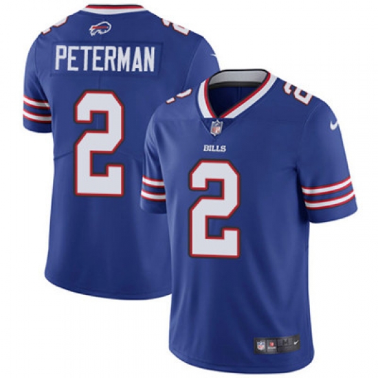 Youth Nike Bills #2 Nathan Peterman Royal Blue Team Color Stitched NFL Vapor Untouchable Limited Jersey Youth Nike Bills #2 Nathan Peterman Royal Blue Team Color Stitched NFL Vapor Untouchable Limited Jersey
