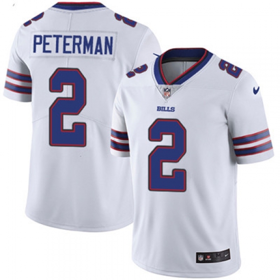 Youth Nike Bills #2 Nathan Peterman White Stitched NFL Vapor Untouchable Limited Jersey Youth Nike Bills #2 Nathan Peterman White Stitched NFL Vapor Untouchable Limited Jersey