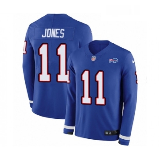 Youth Nike Buffalo Bills 11 Zay Jones Limited Royal Blue Therma Long Sleeve NFL Jersey Youth Nike Buffalo Bills 11 Zay Jones Limited Royal Blue Therma Long Sleeve NFL Jersey