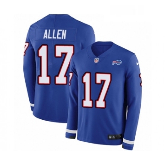 Youth Nike Buffalo Bills 17 Josh Allen Limited Royal Blue Therma Long Sleeve NFL Jersey Youth Nike Buffalo Bills 17 Josh Allen Limited Royal Blue Therma Long Sleeve NFL Jersey