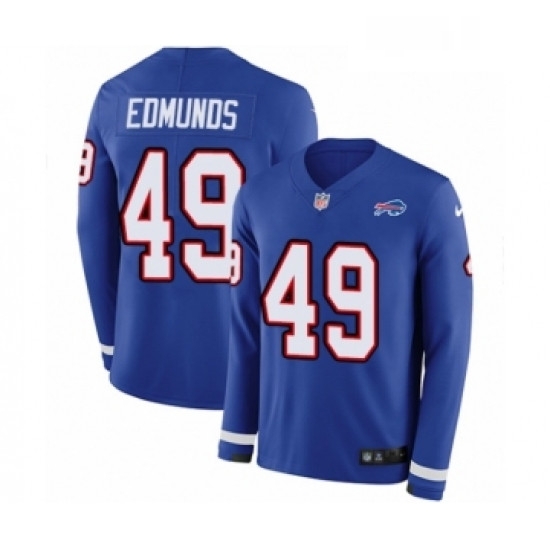 Youth Nike Buffalo Bills 49 Tremaine Edmunds Limited Royal Blue Therma Long Sleeve NFL Jersey Youth Nike Buffalo Bills 49 Tremaine Edmunds Limited Royal Blue Therma Long Sleeve NFL Jersey