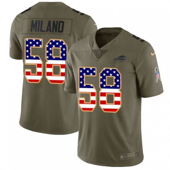 Youth Nike Buffalo Bills #58 Matt Milano Limited Olive USA Flag 2017 Salute to Service NFL Jersey Youth Nike Buffalo Bills #58 Matt Milano Limited Olive USA Flag 2017 Salute to Service NFL Jersey