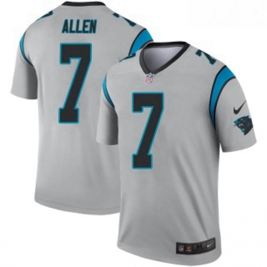 Kyle Allen Men Carolina Panthers Nike Inverted Silver Jersey Legend Kyle Allen Men Carolina Panthers Nike Inverted Silver Jersey Legend