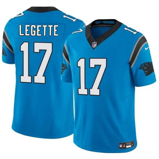 Men Carolina Panthers 17 Xavier Legette Blue 2024 F U S E Vapor Limited Stitched Football Jersey Men Carolina Panthers 17 Xavier Legette Blue 2024 F U S E Vapor Limited Stitched Football Jersey