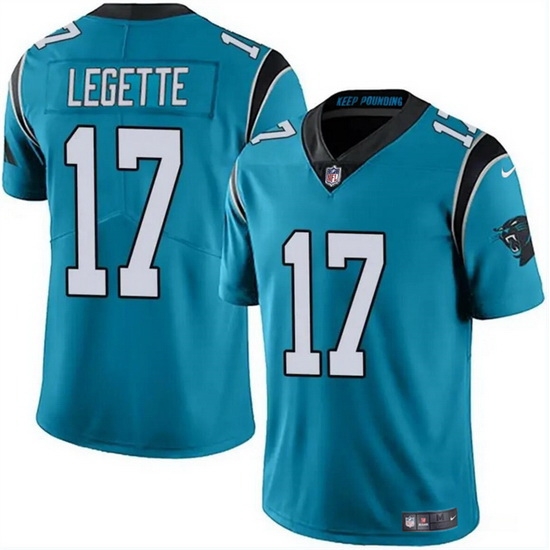 Men Carolina Panthers 17 Xavier Legette Blue Vapor Limited Stitched Football Jersey Men Carolina Panthers 17 Xavier Legette Blue Vapor Limited Stitched Football Jersey