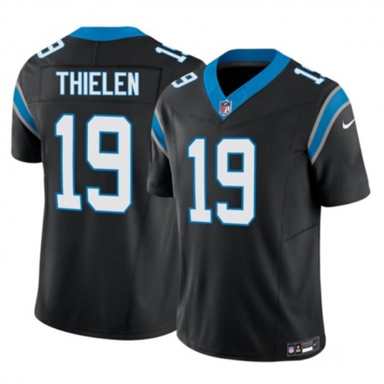 Men Carolina Panthers 19 Adam Thielen Black 2023 F U S E Vapor Untouchable Stitched Football Jersey Men Carolina Panthers 19 Adam Thielen Black 2023 F U S E Vapor Untouchable Stitched Football Jersey
