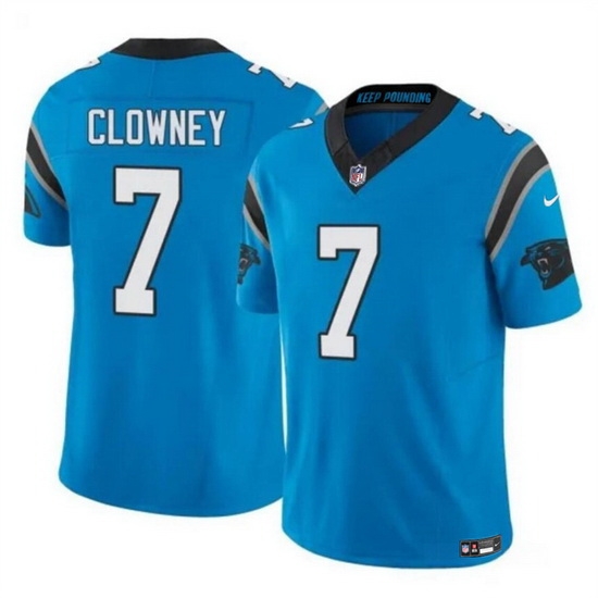 Men Carolina Panthers 7 Jadeveon Clowney Blue 2024 F U S E Vapor Limited Stitched Football Jersey Men Carolina Panthers 7 Jadeveon Clowney Blue 2024 F U S E Vapor Limited Stitched Football Jersey