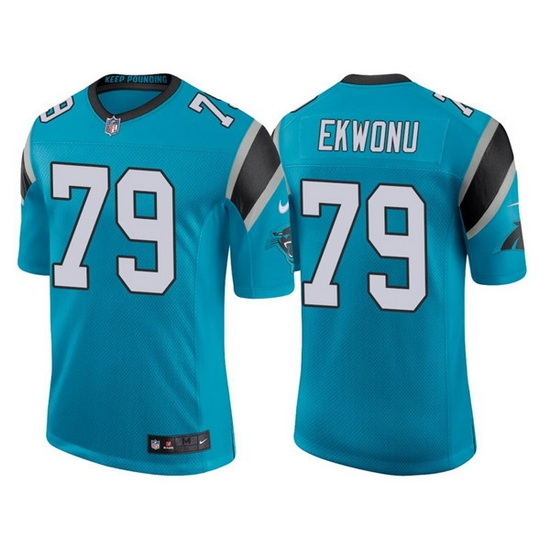 Men Carolina Panthers 79 Ikem Ekwonu 2022 Blue Stitched jersey Men Carolina Panthers 79 Ikem Ekwonu 2022 Blue Stitched jersey