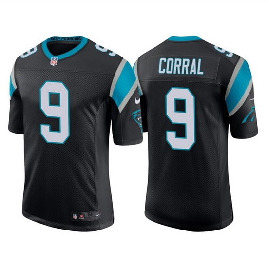 Men Carolina Panthers 9 Matt Corral 2022 Black Stitched Jersey Men Carolina Panthers 9 Matt Corral 2022 Black Stitched Jersey