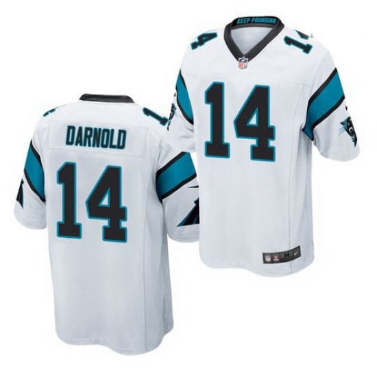 Men Nike Carolina Panthers 14 Sam Darnold White Vapor Limited Jersey Men Nike Carolina Panthers 14 Sam Darnold White Vapor Limited Jersey