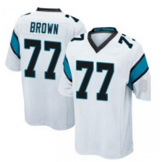 Men Nike Carolina Panthers Deonte Brown 77 White Vapor Limited Jersey Men Nike Carolina Panthers Deonte Brown 77 White Vapor Limited Jersey
