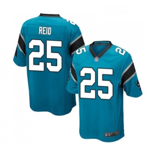 Mens Carolina Panthers 25 Eric Reid Game Blue Alternate Football Jersey Mens Carolina Panthers 25 Eric Reid Game Blue Alternate Football Jersey