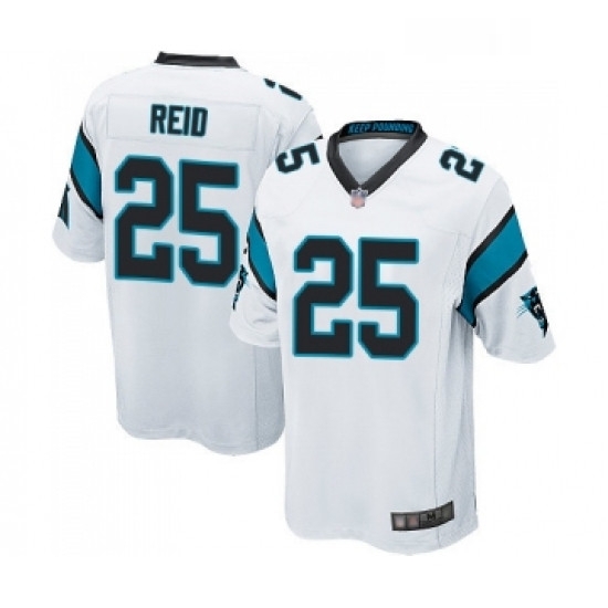 Mens Carolina Panthers 25 Eric Reid Game White Football Jersey Mens Carolina Panthers 25 Eric Reid Game White Football Jersey