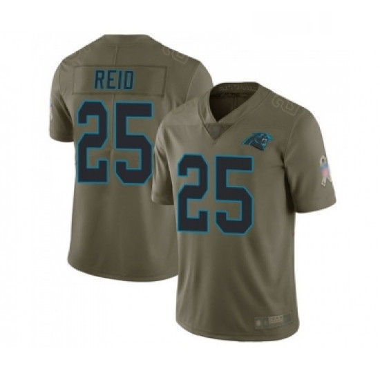 Mens Carolina Panthers 25 Eric Reid Limited Olive 2017 Salute to Service Football Jersey Mens Carolina Panthers 25 Eric Reid Limited Olive 2017 Salute to Service Football Jersey