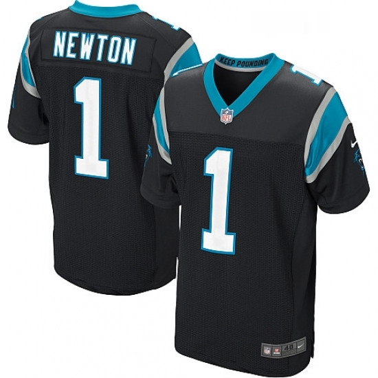 Mens Nike Carolina Panthers 1 Cam Newton Elite Black Team Color NFL Jersey Mens Nike Carolina Panthers 1 Cam Newton Elite Black Team Color NFL Jersey