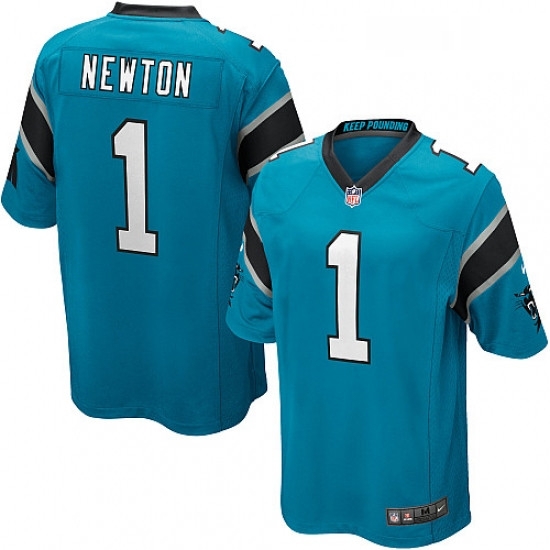 Mens Nike Carolina Panthers 1 Cam Newton Game Blue Alternate NFL Jersey Mens Nike Carolina Panthers 1 Cam Newton Game Blue Alternate NFL Jersey