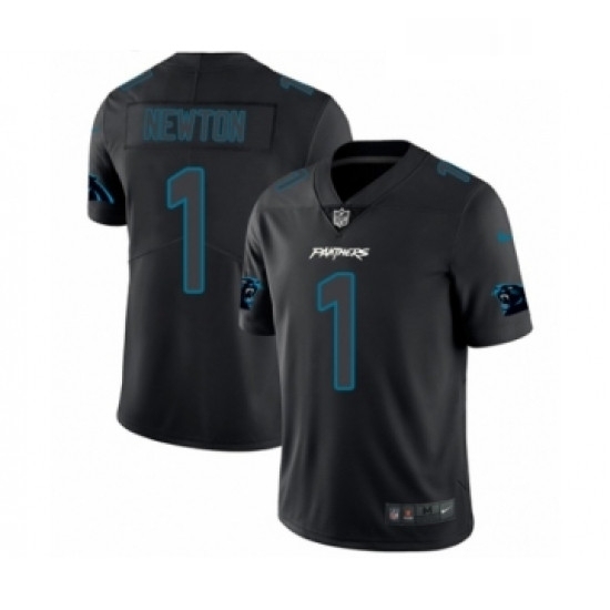 Mens Nike Carolina Panthers 1 Cam Newton Limited Black Rush Impact NFL Jersey Mens Nike Carolina Panthers 1 Cam Newton Limited Black Rush Impact NFL Jersey