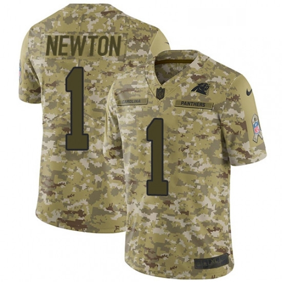 Mens Nike Carolina Panthers 1 Cam Newton Limited Camo 2018 Salute to Service NFL Jersey Mens Nike Carolina Panthers 1 Cam Newton Limited Camo 2018 Salute to Service NFL Jersey