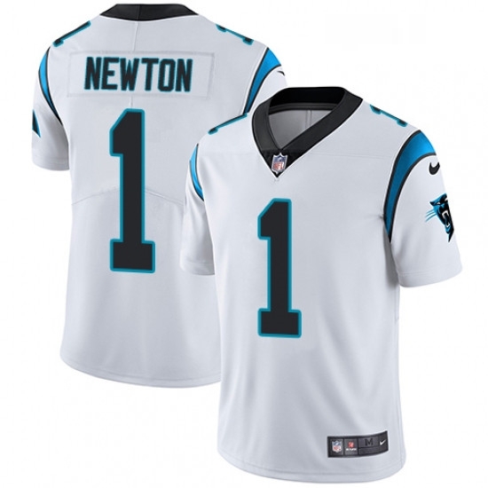 Mens Nike Carolina Panthers 1 Cam Newton White Vapor Untouchable Limited Player NFL Jersey Mens Nike Carolina Panthers 1 Cam Newton White Vapor Untouchable Limited Player NFL Jersey