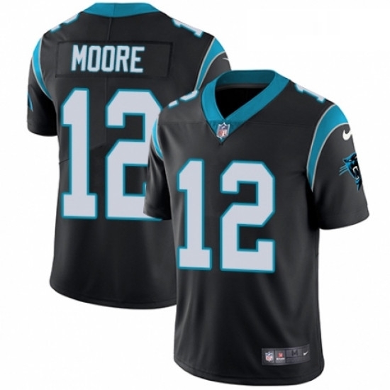 Mens Nike Carolina Panthers 12 DJ Moore Black Team Color Vapor Untouchable Limited Player NFL Jersey Mens Nike Carolina Panthers 12 DJ Moore Black Team Color Vapor Untouchable Limited Player NFL Jersey