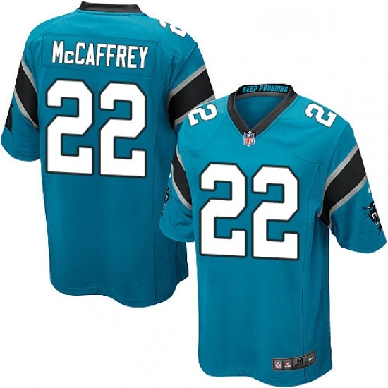Mens Nike Carolina Panthers 22 Christian McCaffrey Game Blue Alternate NFL Jersey Mens Nike Carolina Panthers 22 Christian McCaffrey Game Blue Alternate NFL Jersey