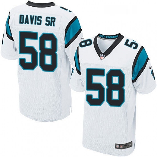 Mens Nike Carolina Panthers 58 Thomas Davis Elite White NFL Jersey Mens Nike Carolina Panthers 58 Thomas Davis Elite White NFL Jersey