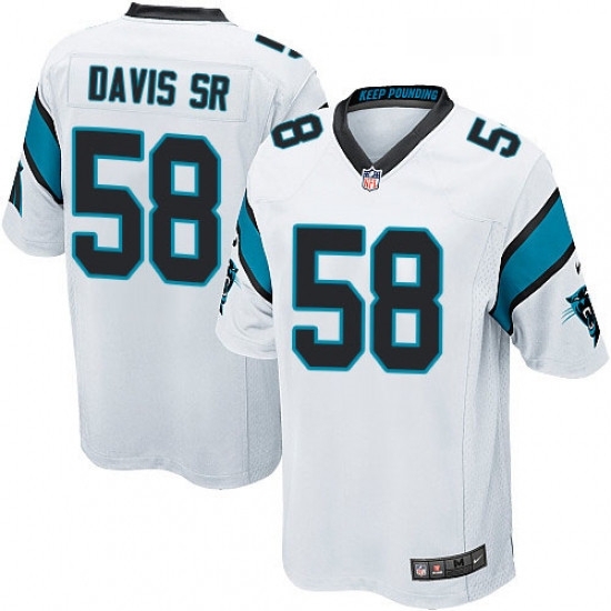 Mens Nike Carolina Panthers 58 Thomas Davis Game White NFL Jersey Mens Nike Carolina Panthers 58 Thomas Davis Game White NFL Jersey