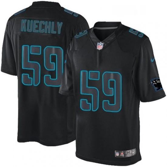 Mens Nike Carolina Panthers 59 Luke Kuechly Limited Black Impact NFL Jersey Mens Nike Carolina Panthers 59 Luke Kuechly Limited Black Impact NFL Jersey