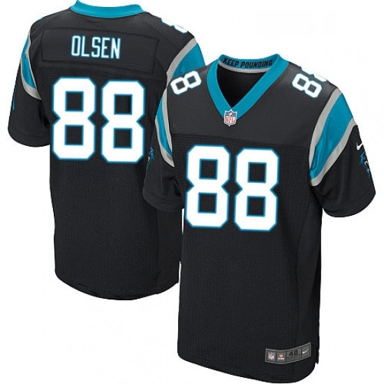 Mens Nike Carolina Panthers 88 Greg Olsen Elite Black Team Color NFL Jersey Mens Nike Carolina Panthers 88 Greg Olsen Elite Black Team Color NFL Jersey